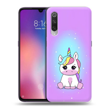 Силиконовый противоударный чехол на Xiaomi Mi9 с принтом Единорог Силиконовый противоударный чехол на Xiaomi Mi9 с принтом Единорог