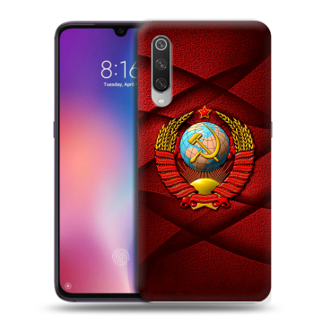 Силиконовый противоударный чехол на Xiaomi Mi9 с принтом Герб СССР Силиконовый противоударный чехол на Xiaomi Mi9 с принтом Герб СССР