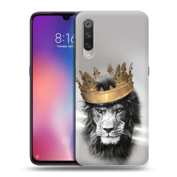 Силиконовый противоударный чехол на Xiaomi Mi9 с принтом Лев с короной Силиконовый противоударный чехол на Xiaomi Mi9 с принтом Лев с короной