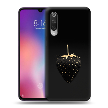 Силиконовый противоударный чехол на Xiaomi Mi9 с принтом Черная клубника Силиконовый противоударный чехол на Xiaomi Mi9 с принтом Черная клубника