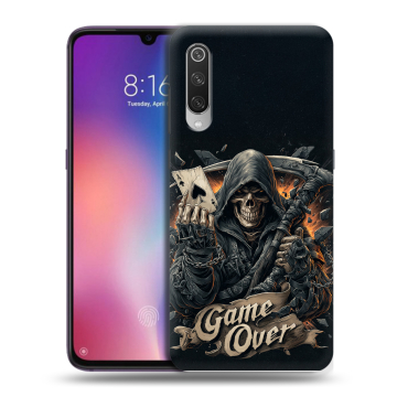 Силиконовый противоударный чехол на Xiaomi Mi9 с принтом Скелет карты Силиконовый противоударный чехол на Xiaomi Mi9 с принтом Скелет карты