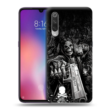 Силиконовый противоударный чехол на Xiaomi Mi9 с принтом Скелет Силиконовый противоударный чехол на Xiaomi Mi9 с принтом Скелет