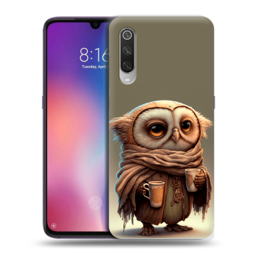 Силиконовый противоударный чехол на Xiaomi Mi9 с принтом Сова Силиконовый противоударный чехол на Xiaomi Mi9 с принтом Сова