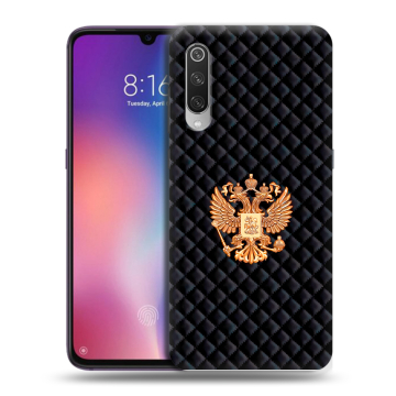 Силиконовый противоударный чехол на Xiaomi Mi9 с принтом Герб России принт