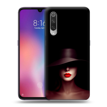 Силиконовый противоударный чехол на Xiaomi Mi9 с принтом Девушка в шляпе Силиконовый противоударный чехол на Xiaomi Mi9 с принтом Девушка в шляпе