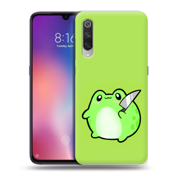 Силиконовый противоударный чехол на Xiaomi Mi9 с принтом Лягушенок Силиконовый противоударный чехол на Xiaomi Mi9 с принтом Лягушенок