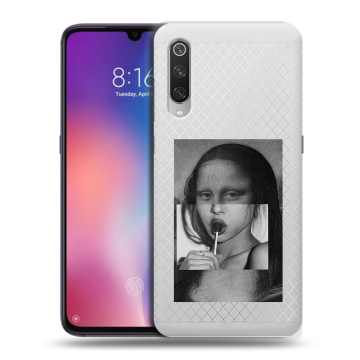 Силиконовый противоударный чехол на Xiaomi Mi9 с принтом Мона Лиза Силиконовый противоударный чехол на Xiaomi Mi9 с принтом Мона Лиза