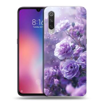 Силиконовый противоударный чехол на Xiaomi Mi9 с принтом Розы цветы