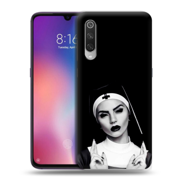 Силиконовый противоударный чехол на Xiaomi Mi9 с принтом монашка