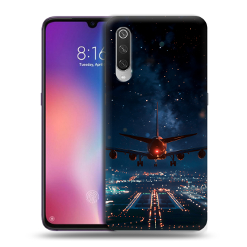 Силиконовый противоударный чехол на Xiaomi Mi9 с принтом самолет Силиконовый противоударный чехол на Xiaomi Mi9 с принтом самолет