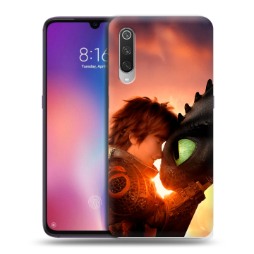 Силиконовый противоударный чехол на Xiaomi Mi9 с принтом Как приручить дракона Силиконовый противоударный чехол на Xiaomi Mi9 с принтом Как приручить дракона