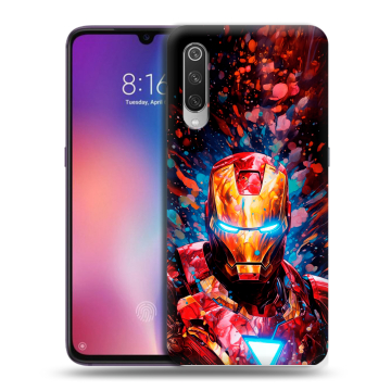 Силиконовый противоударный чехол на Xiaomi Mi9 с принтом Железный человек Ironman Силиконовый противоударный чехол на Xiaomi Mi9 с принтом Железный человек Ironman