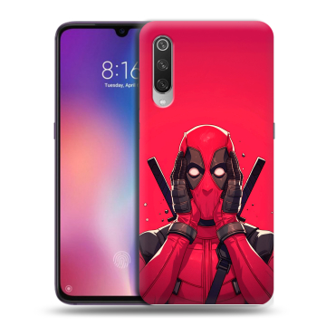Силиконовый противоударный чехол на Xiaomi Mi9 с принтом Дедпул Deadpool Силиконовый противоударный чехол на Xiaomi Mi9 с принтом Дедпул Deadpool