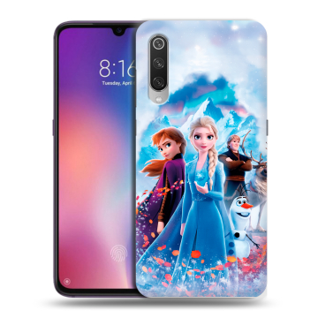 Силиконовый противоударный чехол на Xiaomi Mi9 с принтом Холодное сердце Frozen Силиконовый противоударный чехол на Xiaomi Mi9 с принтом Холодное сердце Frozen