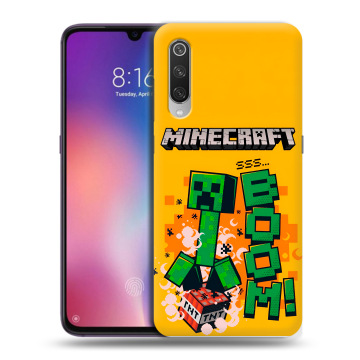 Силиконовый противоударный чехол на Xiaomi Mi9 с принтом Майнкрафт Minecraft Силиконовый противоударный чехол на Xiaomi Mi9 с принтом Майнкрафт Minecraft