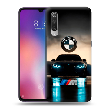 Силиконовый противоударный чехол на Xiaomi Mi9 с принтом БМВ BMW