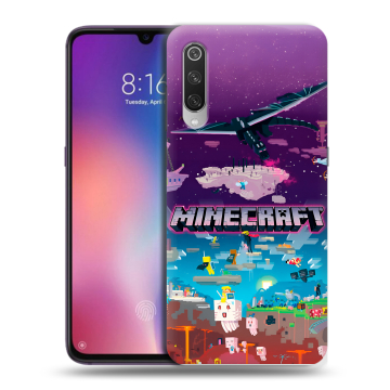 Силиконовый противоударный чехол на Xiaomi Mi9 с принтом Майнкрафт Minecraft Силиконовый противоударный чехол на Xiaomi Mi9 с принтом Майнкрафт Minecraft