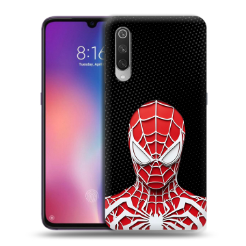 Силиконовый противоударный чехол на Xiaomi Mi9 с принтом человек паук spiderman Силиконовый противоударный чехол на Xiaomi Mi9 с принтом человек паук spiderman