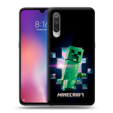 Силиконовый противоударный чехол на Xiaomi Mi9 с принтом Майнкрафт Minecraft Силиконовый противоударный чехол на Xiaomi Mi9 с принтом Майнкрафт Minecraft