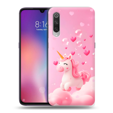 Силиконовый противоударный чехол на Xiaomi Mi9 с принтом Единорог