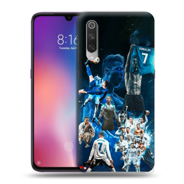Силиконовый противоударный чехол на Xiaomi Mi9 с принтом Реал Роналдо
