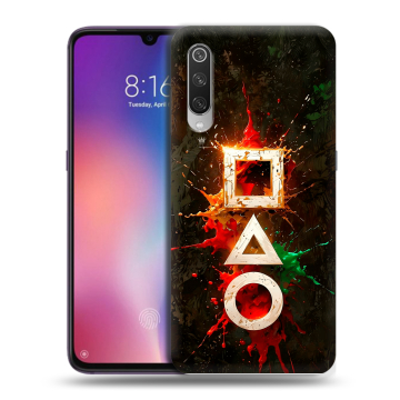 Силиконовый противоударный чехол на Xiaomi Mi9 с принтом Squid Game Игра кальмара