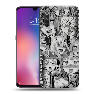 Силиконовый противоударный чехол на Xiaomi Mi9 с принтом Ahegao Ахегао Аниме Силиконовый противоударный чехол на Xiaomi Mi9 с принтом Ahegao Ахегао Аниме