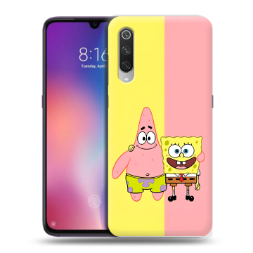 Силиконовый противоударный чехол на Xiaomi Mi9 с принтом Спанч боб Спанчбоб Силиконовый противоударный чехол на Xiaomi Mi9 с принтом Спанч боб Спанчбоб