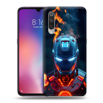 Силиконовый противоударный чехол на Xiaomi Mi9 с принтом IronMan Железный человек Силиконовый противоударный чехол на Xiaomi Mi9 с принтом IronMan Железный человек