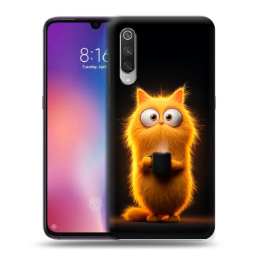 Силиконовый противоударный чехол на Xiaomi Mi9 с принтом Смешной кот Силиконовый противоударный чехол на Xiaomi Mi9 с принтом Смешной кот