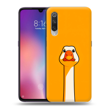 Силиконовый противоударный чехол на Xiaomi Mi9 с принтом Смешная утка Силиконовый противоударный чехол на Xiaomi Mi9 с принтом Смешная утка