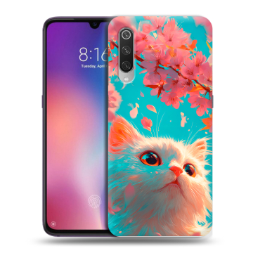 Силиконовый противоударный чехол на Xiaomi Mi9 с принтом Красивый кот Силиконовый противоударный чехол на Xiaomi Mi9 с принтом Красивый кот