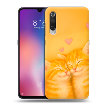 Силиконовый противоударный чехол на Xiaomi Mi9 с принтом Милые котята Силиконовый противоударный чехол на Xiaomi Mi9 с принтом Милые котята