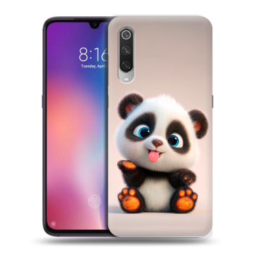 Силиконовый противоударный чехол на Xiaomi Mi9 с принтом милая панда Силиконовый противоударный чехол на Xiaomi Mi9 с принтом милая панда