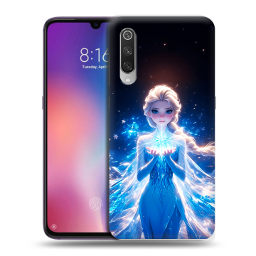 Силиконовый противоударный чехол на Xiaomi Mi9 с принтом Холодное сердце Frozen Силиконовый противоударный чехол на Xiaomi Mi9 с принтом Холодное сердце Frozen