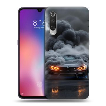 Силиконовый противоударный чехол на Xiaomi Mi9 с принтом BMW БМВ