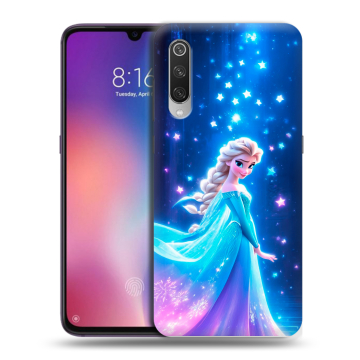 Силиконовый противоударный чехол на Xiaomi Mi9 с принтом Холодное сердце Frozen