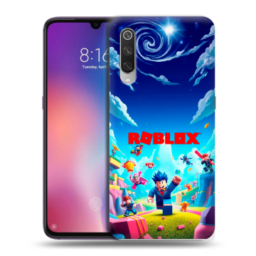 Силиконовый противоударный чехол на Xiaomi Mi9 с принтом Roblox Роблокс Силиконовый противоударный чехол на Xiaomi Mi9 с принтом Roblox Роблокс