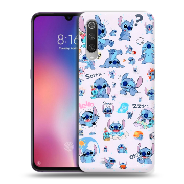 Силиконовый противоударный чехол на Xiaomi Mi9 с принтом Лило и Стич Силиконовый противоударный чехол на Xiaomi Mi9 с принтом Лило и Стич
