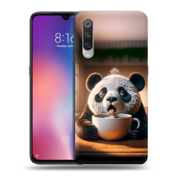Силиконовый противоударный чехол на Xiaomi Mi9 с принтом смешная панда
