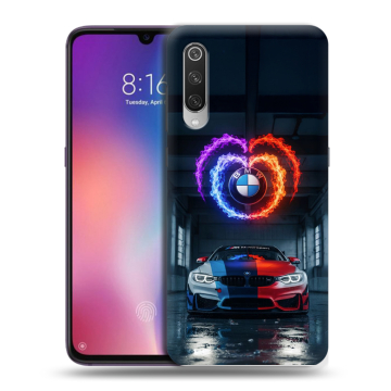 Силиконовый противоударный чехол на Xiaomi Mi9 с принтом BMW БМВ Силиконовый противоударный чехол на Xiaomi Mi9 с принтом BMW БМВ