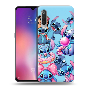 Силиконовый противоударный чехол на Xiaomi Mi9 с принтом Лило и Стич Силиконовый противоударный чехол на Xiaomi Mi9 с принтом Лило и Стич