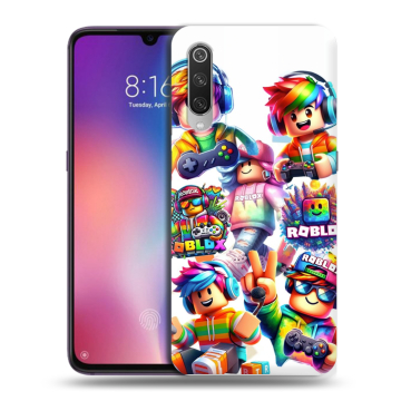 Силиконовый противоударный чехол на Xiaomi Mi9 с принтом Roblox Роблокс Силиконовый противоударный чехол на Xiaomi Mi9 с принтом Roblox Роблокс