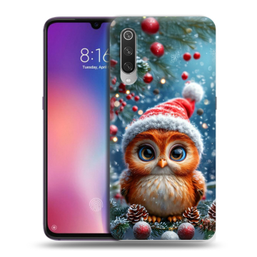 Силиконовый противоударный чехол на Xiaomi Mi9 с принтом Новый год Силиконовый противоударный чехол на Xiaomi Mi9 с принтом Новый год