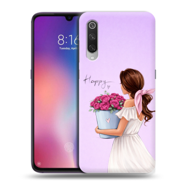 Силиконовый противоударный чехол на Xiaomi Mi9 с принтом женский Силиконовый противоударный чехол на Xiaomi Mi9 с принтом женский