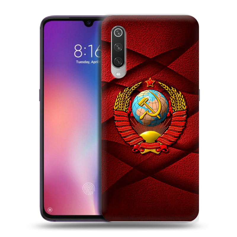 Пластиковый чехол на Xiaomi Mi9 с принтом Герб СССР Пластиковый чехол на Xiaomi Mi9 с принтом Герб СССР
