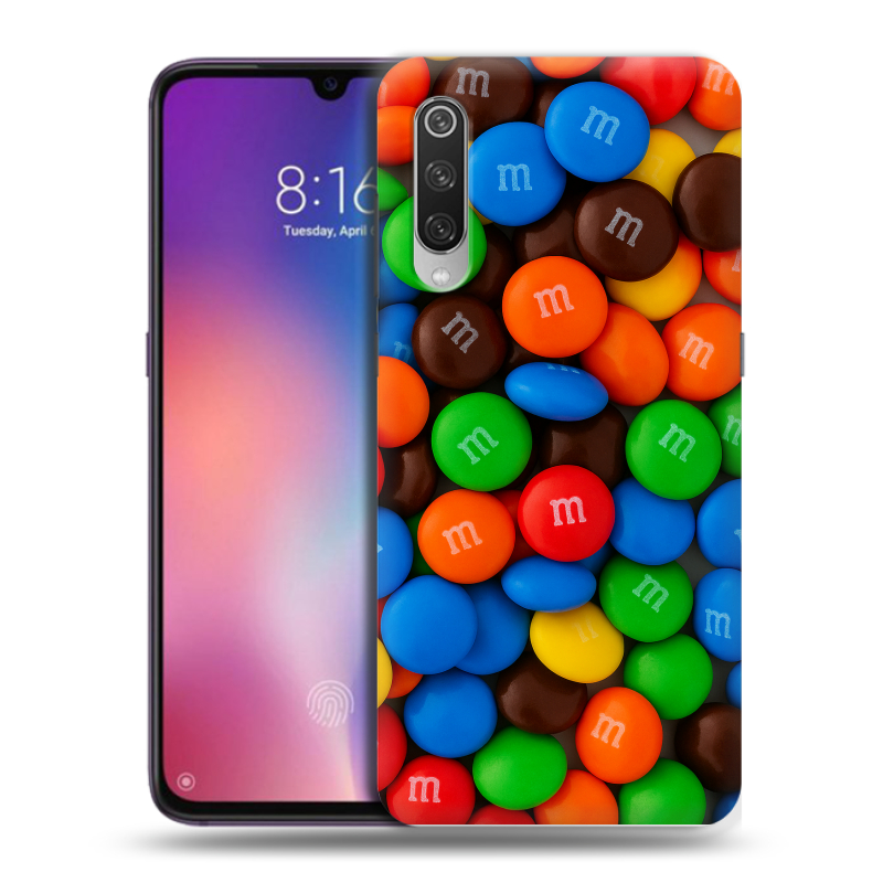 Пластиковый чехол на Xiaomi Mi9 с принтом Конфеты Пластиковый чехол на Xiaomi Mi9 с принтом Конфеты