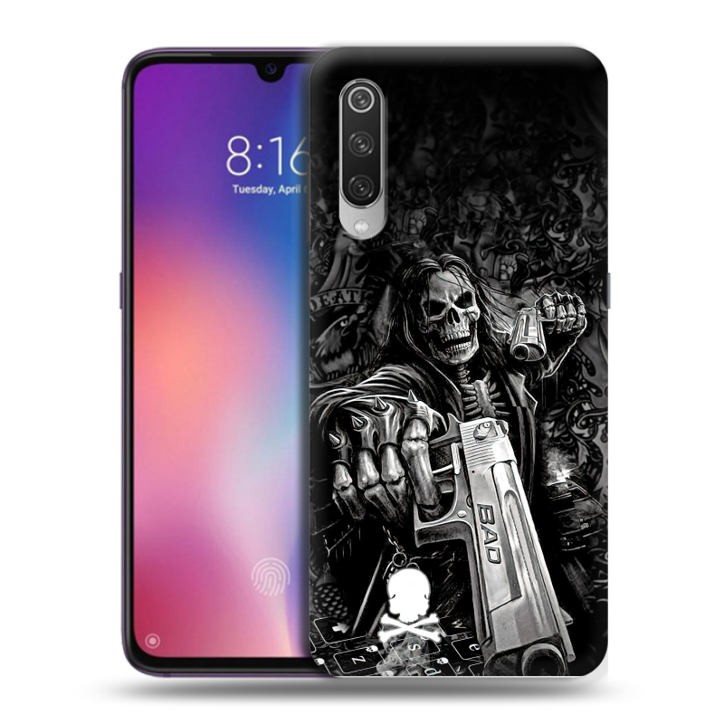 Пластиковый чехол на Xiaomi Mi9 с принтом Скелет Пластиковый чехол на Xiaomi Mi9 с принтом Скелет