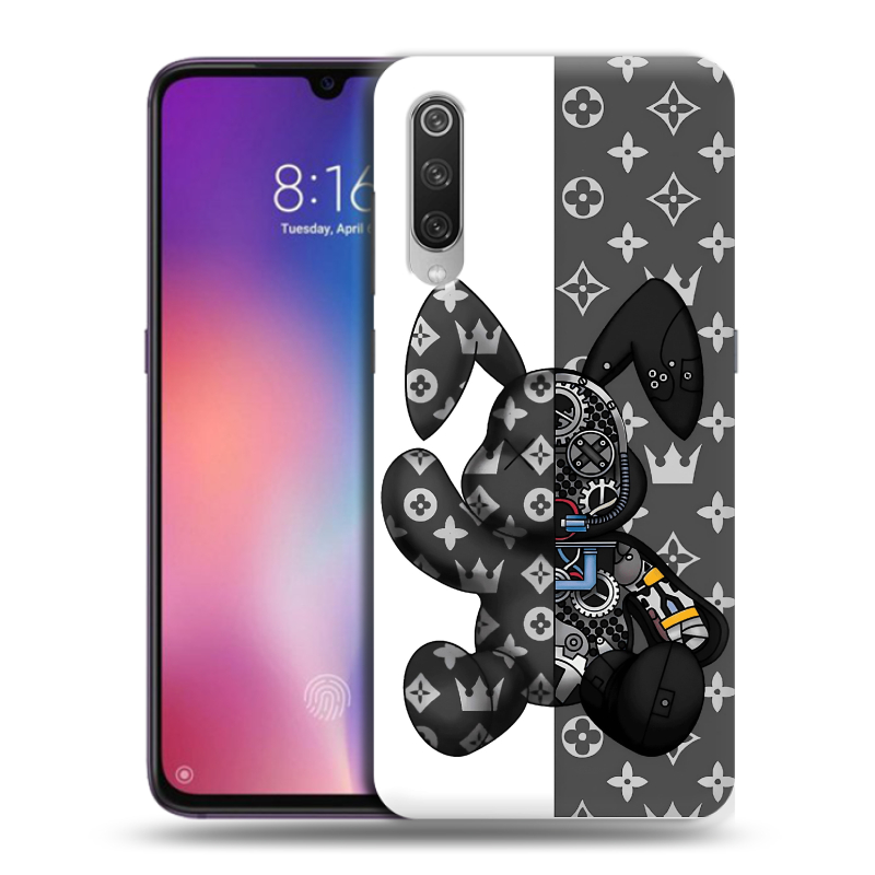 Силиконовый противоударный чехол на Xiaomi Mi9 с принтом Луи робот Силиконовый противоударный чехол на Xiaomi Mi9 с принтом Луи робот