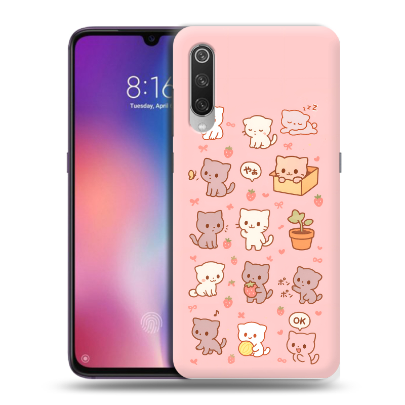 Силиконовый противоударный чехол на Xiaomi Mi9 с принтом Hello Kitty Хелоу Кити Силиконовый противоударный чехол на Xiaomi Mi9 с принтом Hello Kitty Хелоу Кити